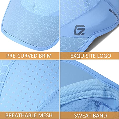 Sport Cap,Soft Brim Lightweight Waterproof Running Hat Breathable Baseball Cap Quick Dry Sport Caps Cooling Portable Sun Hats for Men and Woman Performance Workouts and Outdoor Activities Sky Blue