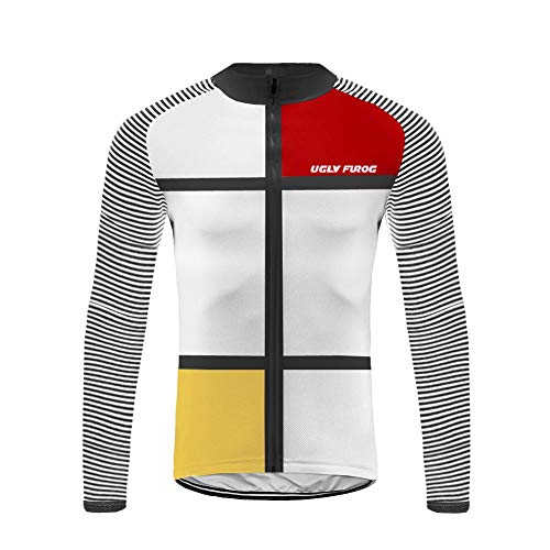 Sports Wear Maillot Ciclismo Hombre, Maillot Bicicleta Hombre, Camiseta Ciclismo con Manga Larga