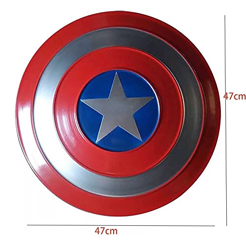 SPOTOR 47CM Escudo Capitan America Metal Movie Edition Bar Creative Pared Colgante 1 à 1 Escudo CapitáN AméRica Disfraz Accesorios de Cosplay para decoración Juguete SuperhéRoe