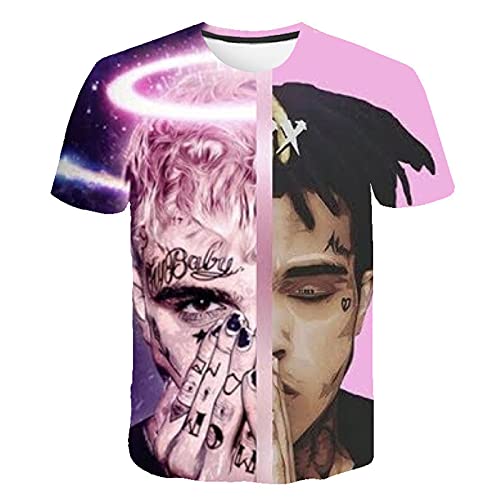 SSBZYES Camiseta De Verano para Hombre Camiseta De Gran Tamaño Camiseta De Cuello Redondo Camiseta De Verano para Pareja Camiseta De Fondo con Letras Estampado Animal Camiseta De Manga Corta