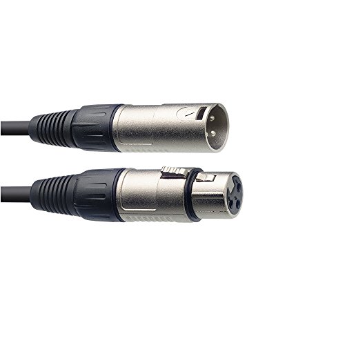 Stagg SMC6 - Cable para micrófono XLRf a XLRm, Negro, 6 m