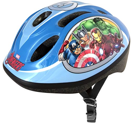 Stamp Casco para Bicicleta, Unisex-Youth, Azul, Talla-S