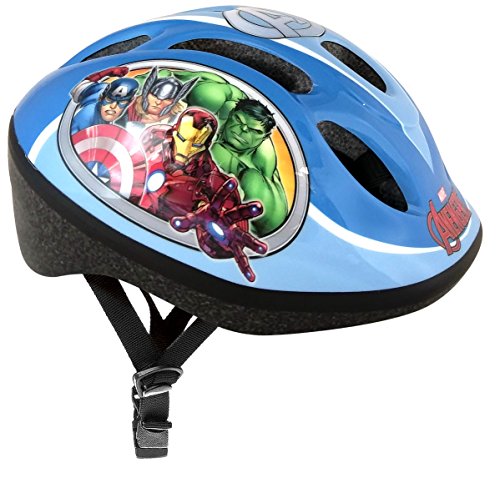 Stamp Casco para Bicicleta, Unisex-Youth, Azul, Talla-S