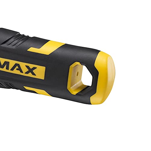 Stanley FMHT13128-0 FatMax-Llave Inglesa Ajustable (12", Bimaterial, con función de Apertura rápida, Medidas métricas y Pulgadas, Orificio para Colgar), Negro y Amarillo