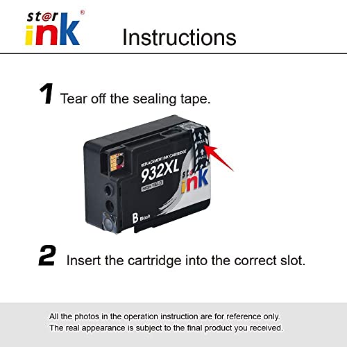 Starink - Cartuchos de tinta compatibles con HP 932XL 933XL 932 933 XL para impresoras HP Officejet 6100 6600 6700 7110 7612 7610 (negro, cian, magenta y amarillo)