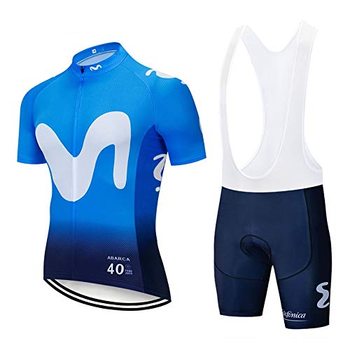 STEPANZU Maillot Ciclismo Verano Hombre MTB Ropa + Culote Pantalones Cortos Conjunto de Ropa Ciclismo para Bicicleta Montaña Ropa de Equipo Profesional