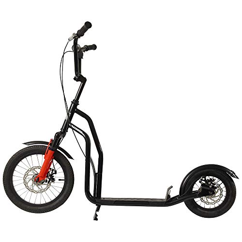 Stiga Air Scooter 16 SA Patinete kickbike, Unisex-Youth, Negro y Roja