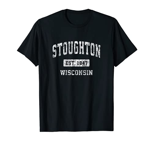 Stoughton Wisconsin WI - Diseño de Deportes vintage Camiseta