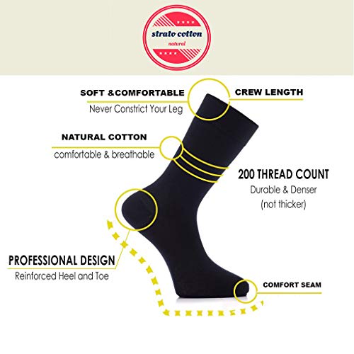 STRATO COTTON - 6 Pares Café Calcetines Para Hombre