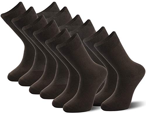 STRATO COTTON - 6 Pares Café Calcetines Para Hombre