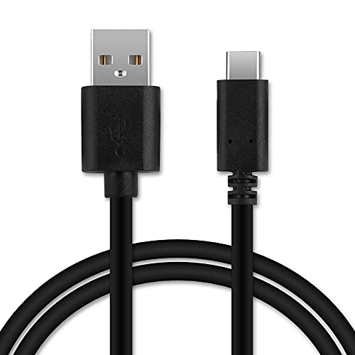 subtel® Cable de Datos USB 1,0m Compatible con GoPro Hero 5, 6, 7, 8, 9, 10, MAX, MAX 360, Fusion Cable Carga USB C Type C a USB A 2.0 3A Negro PVC