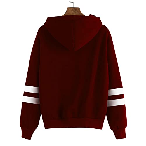 Sudadera con Capucha para Mujeres Hoody y Sudaderas Navideños de los Gnomo Manga Larga Pull-Over Diseño Elegante Ropa de Dama con Ajustable Cordón Chica Señora Feliz Año Nuevo Invierno Otoño S-XXL