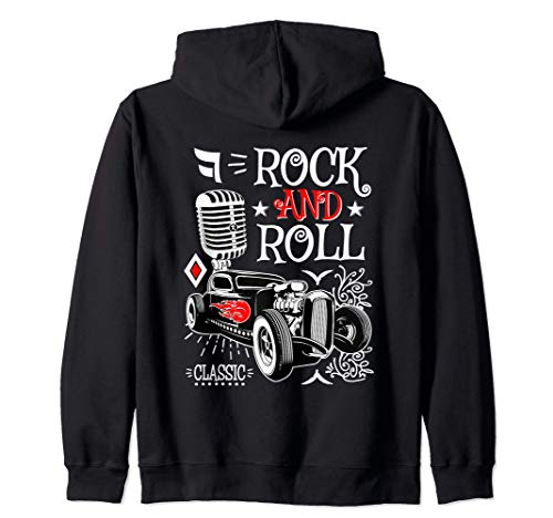 Sudaderas Rockabilly Hombre Mujer Rockera Rock and Roll Sudadera con Capucha