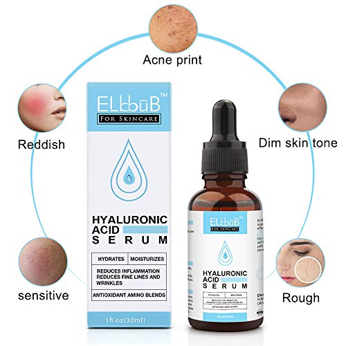 Suero de Ácido Hialurónico 30ml - Vegano, Cruelty-Free, Orgánicopara Eliminar Líneas de Expresión y Arrugas Hidratación Suave y Fácil Absorción Para Rostro y Ojos