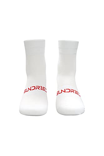 SUNDRIED camino blanco ciclo de la bici MTB Calcetines prima y la bici del camino de ciclo Ropa Accesorios (blanco, LXL)