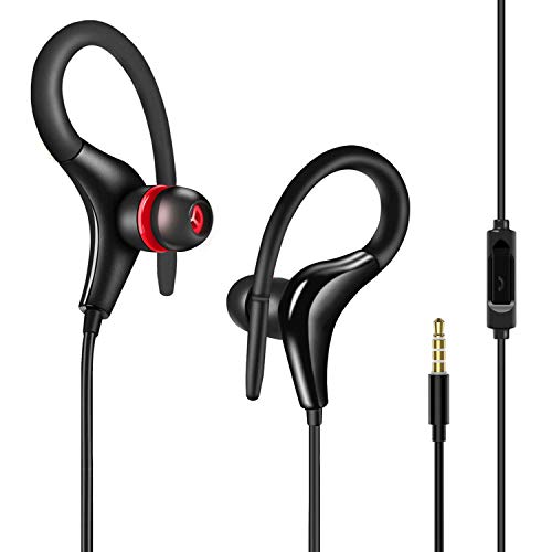 SunTop Sport Auriculares, Sport Stereo Auriculares Headset con y micrófono de manos de tiempo de parte para iOS Android dispositivos