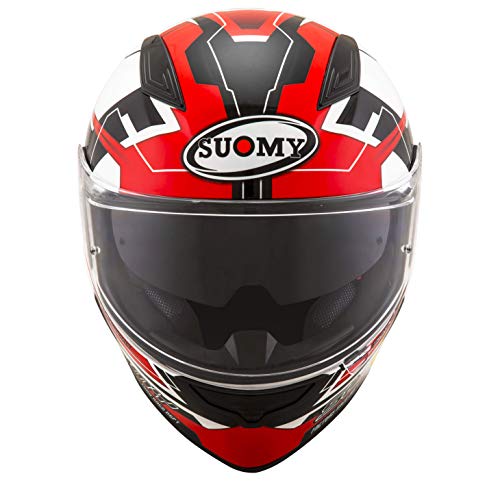 Suomy Casco Speedstar CAMSHAFT BLK/Wht/Red-L, Hombre, Rojo