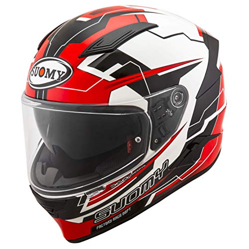 Suomy Casco Speedstar CAMSHAFT BLK/Wht/Red-L, Hombre, Rojo