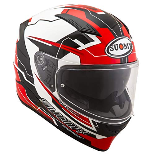 Suomy Casco Speedstar CAMSHAFT BLK/Wht/Red-L, Hombre, Rojo