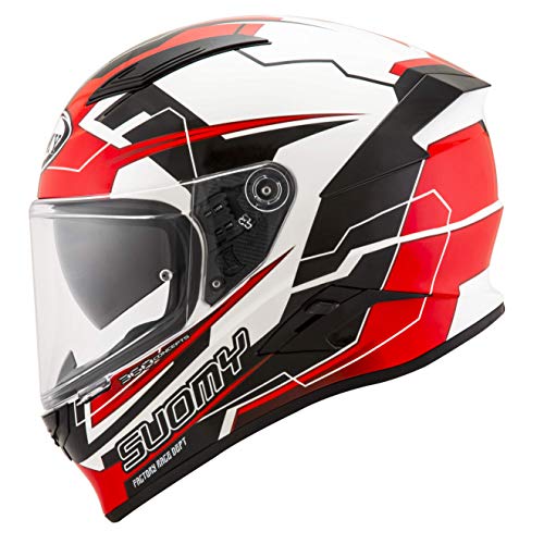 Suomy Casco Speedstar CAMSHAFT BLK/Wht/Red-L, Hombre, Rojo