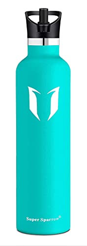 Super Sparrow Botella Agua Acero Inoxidable - Botella Agua Niños - 500ml - Botella Termica Boca Estándar - Sin BPA , para Niños & Adultos, Deporte, Oficina, Yoga, Ciclismo