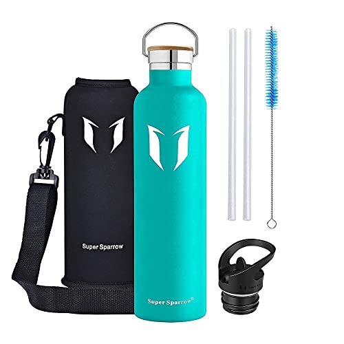 Super Sparrow Botella Agua Acero Inoxidable - Botella Agua Niños - 500ml - Botella Termica Boca Estándar - Sin BPA , para Niños & Adultos, Deporte, Oficina, Yoga, Ciclismo