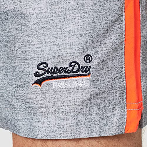 Superdry Beach Volley Swim Short Bermudas, Gris Plateado, M para Hombre