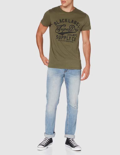 Superdry Desert Classic tee Camiseta, Verde (Chive Bc3), XXL para Hombre