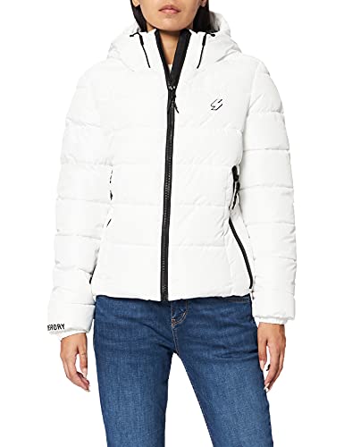 Superdry Hooded Spirit Sports Puffer Chaqueta, Óptica, M para Mujer