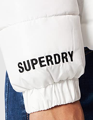 Superdry Hooded Spirit Sports Puffer Chaqueta, Óptica, M para Mujer