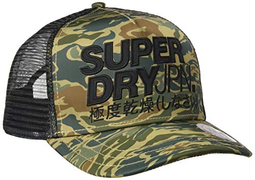 Superdry Lineman Trucker Cap Gorra de béisbol, Verde (Green Camo Fdt), Einheitsgröße para Hombre