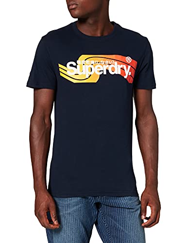 Superdry M1011007a CL Cali tee, Azul Marino, L para Hombre