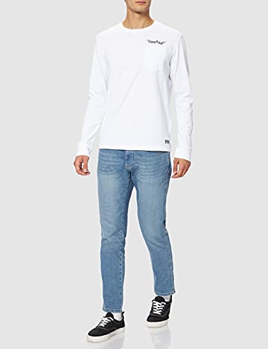 Superdry M6010373a Sushi Rollers LS PKT Top, Óptica, L para Hombre