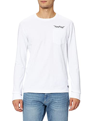 Superdry M6010373a Sushi Rollers LS PKT Top, Óptica, L para Hombre