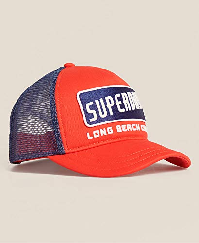 Superdry M9010165a Gorra con Logotipo de camión, Apple Red, Talla única para Hombre