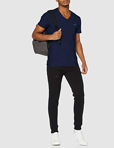 Superdry OL Classic Vee tee Camiseta, Midnight Oasis Blue Grit, M para Hombre