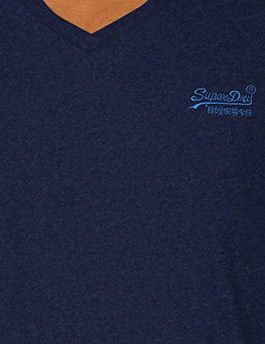 Superdry OL Classic Vee tee Camiseta, Midnight Oasis Blue Grit, M para Hombre