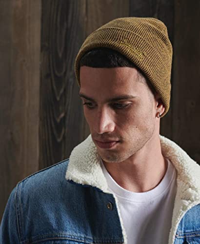 Superdry Orange Label Beanie Conjunto de Accesorios de Invierno, Sienna Gold Grit, OS para Hombre