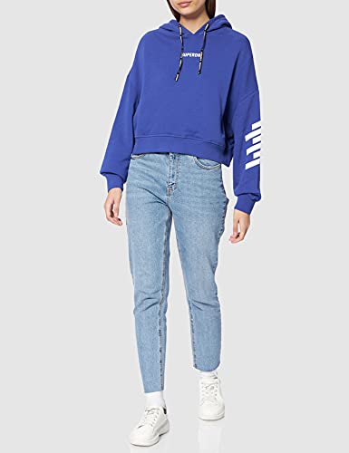 Superdry Sudadera con Capucha, Azul Cobalto, S para Mujer