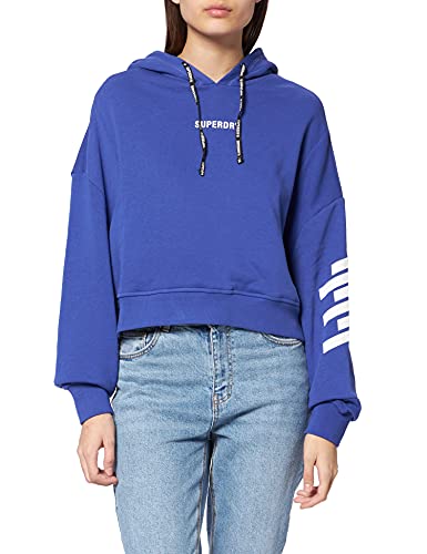 Superdry Sudadera con Capucha, Azul Cobalto, S para Mujer