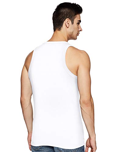 Superdry Vintage Logo Mid Weight Vest Camiseta sin Mangas, Blanco (Optic 01c), S para Hombre