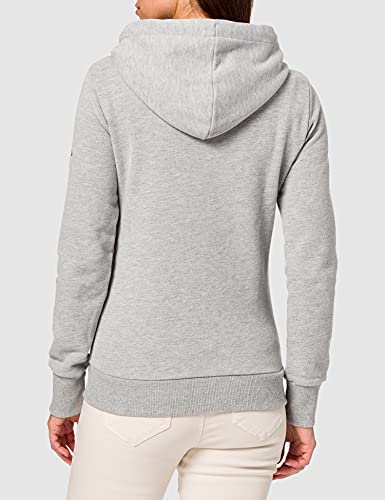 Superdry VL AOP UB Zip Hood Sudadera con Capucha, Grey Marl, XS para Mujer