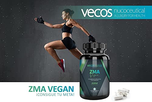 Suplemento Deportivo con Vitamina B6, Zinc y Magnesio - ZMA Vegan - 160 Cápsulas Vegetales - Contribuye a la Función Muscular Normal - Propiedades Antioxidantes