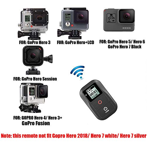 Suptig - Mando a Distancia inalámbrico Impermeable para GoPro Hero 8 Hero 7 Black Hero 6 Black Hero 5 Hero 5session Hero 4 Hero4 Session Hero 3+ Hero 3 Action Camera WiFi Remote…