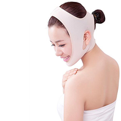 Supvox Máscara para adelgazar facial V Línea frontal Cinturón Chin Cheek Slim Lift Up Máscara antiarrugas Tamaño XL