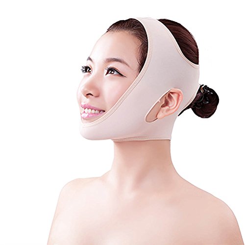 Supvox Máscara para adelgazar facial V Línea frontal Cinturón Chin Cheek Slim Lift Up Máscara antiarrugas Tamaño XL