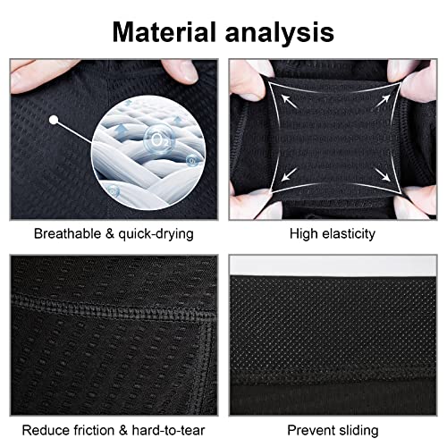 SUUKAA Pantalones Cortos de Ciclismo Ropa Interior Deportiva para Mujer/Hombres Unisexo con Acolchado Elástico Transpirable de Gel 5D,MTB Bicicleta Pantalones Cortos