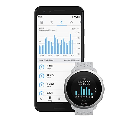 Suunto 3 Reloj deportivo GPS con medición dle ritmo cardiaco en la muñeca, Seguimiento 24/7 de actividad física y recuperación