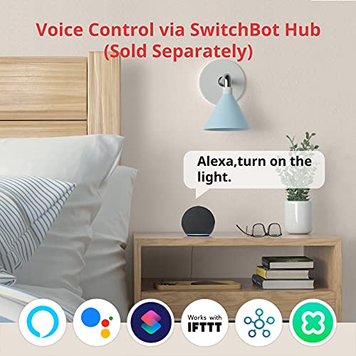 SwitchBot - Interruptor inteligente, sin cableado, aplicación inalámbrica o control de temporizador, añadir a SwitchBot Hub, compatible con Alexa, Google Home, HomePod, IFTTT