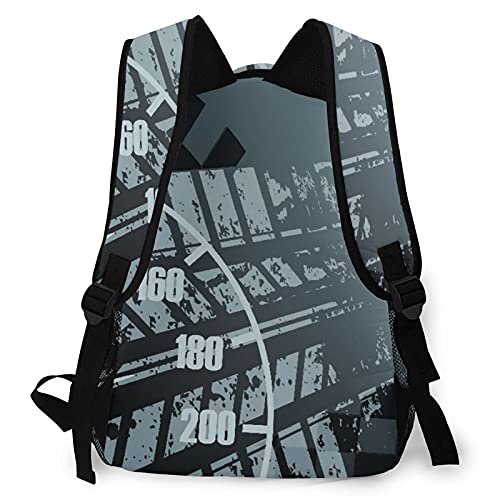 SXCVD Mochila informal,Carreras de abstracción cuadrada en la pista de carreras de,Mochila para portátil de negocios,Mochila de viaje de senderismo para hombres,mujeres,adolescentes